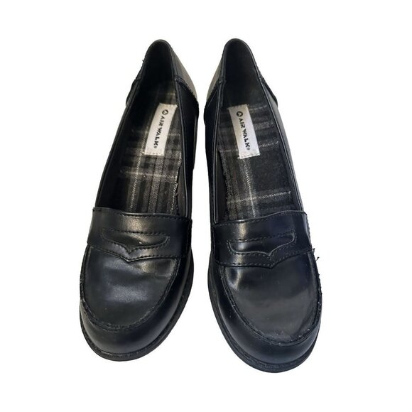 Airwalk Shoes - Vintage Airwalk Chunky Block Platform Loafer Heels 7.5 Womens Y2K 90s Grunge